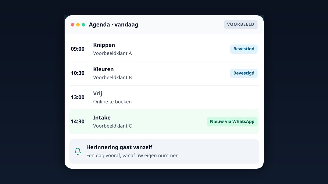 Afspraken en herinneringen in de agenda